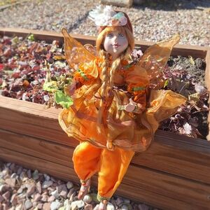 Vintage Decor Winward Enchanted Seasonal Fall Autumn Pixie Fairy Elf Doll 19"